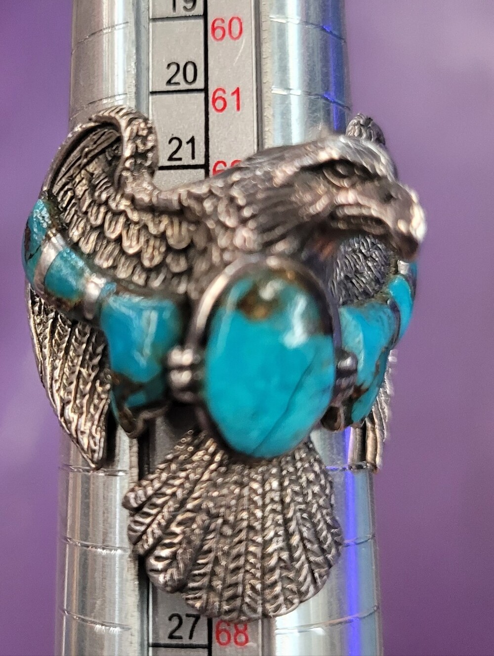 Turquoise Eagle Statement Ring